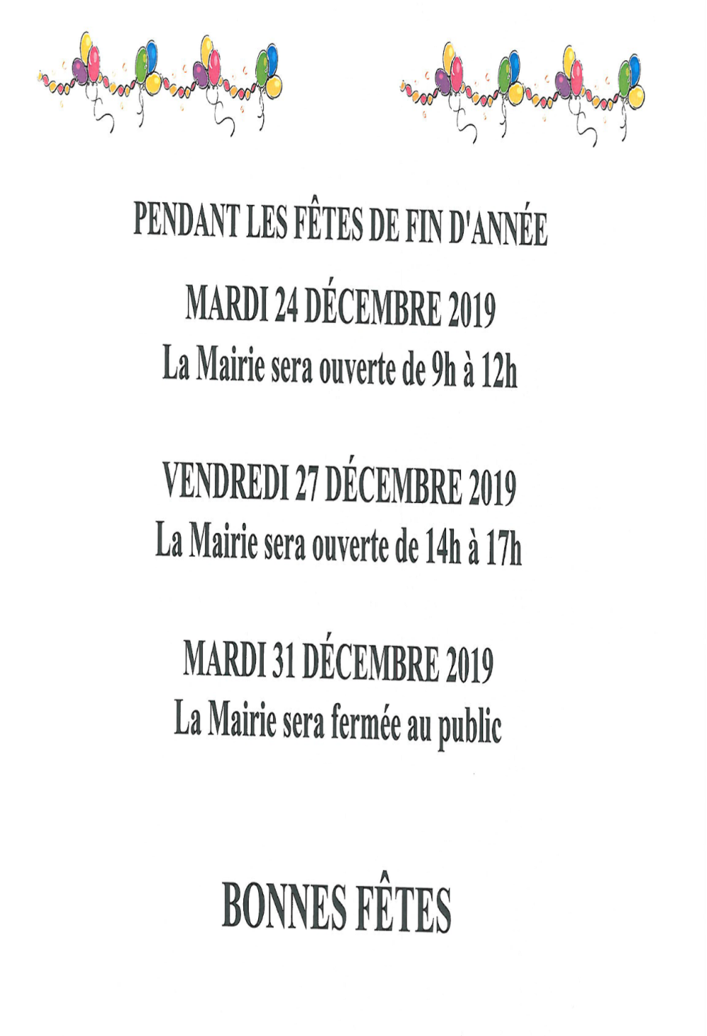 horaires